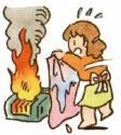 イラスト：ストーブ火災