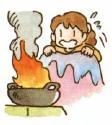 イラスト：天ぷら油火災