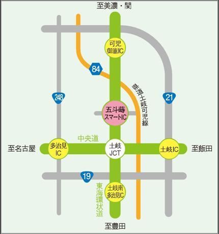 地図：五斗蒔スマートIC