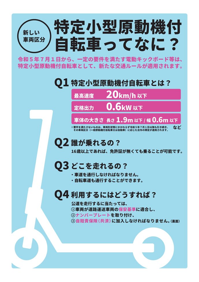 特定小型原動機付き自転車とは1