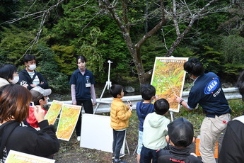 ひやり谷について現地で説明