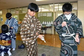 着付けの様子
