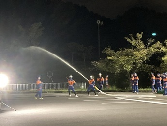 下石分団による操法披露
