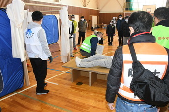 妻木町避難所開設・運営訓練