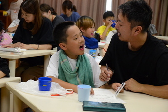 写真：親子歯磨き教室
