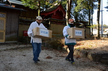 写真：文化財を守る訓練