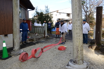 写真：文化財を守る訓練