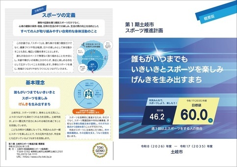 第1期土岐市スポーツ推進計画（概要版　表裏面）