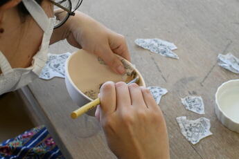 写真：やきもの職人体験会