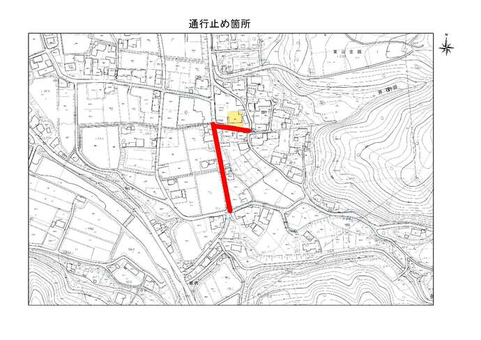 通行止め箇所(肥田町)